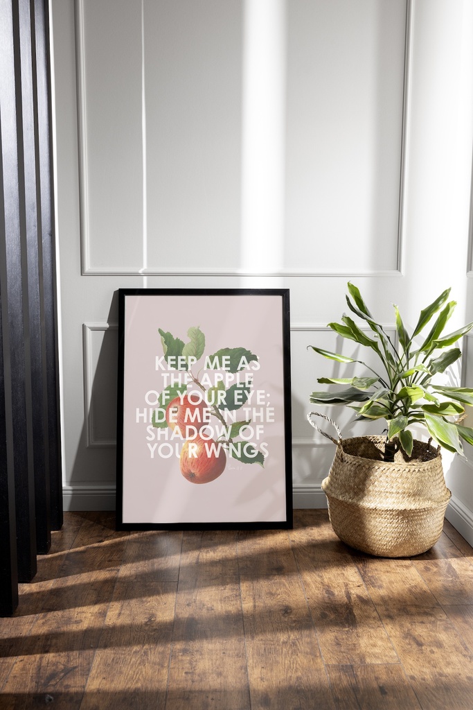 Psalm 17:8 | Typography | Bible verse print | Christian Home Decor | Christian Faith | DIGITAL